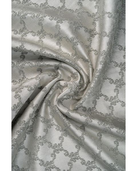 Ascot Silver Trellis Fabric