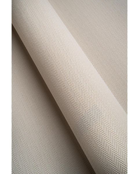 Natural Herringbone White Fabric