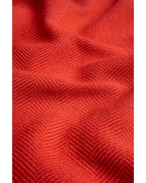 Marela Herringbone Burnt Orange Fabric