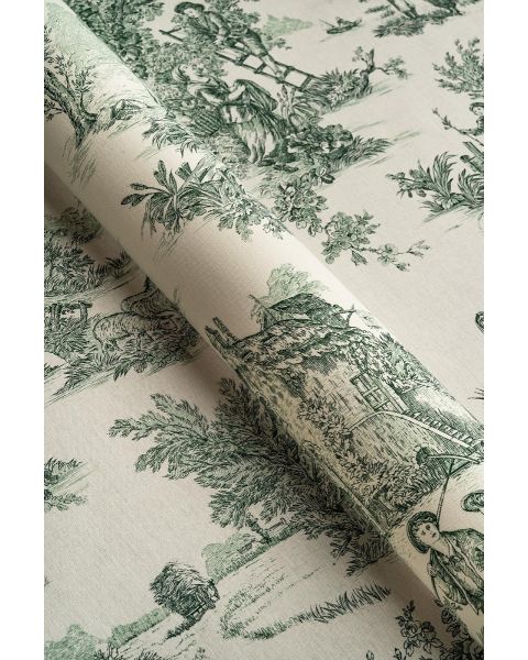 Toile Green Fabric