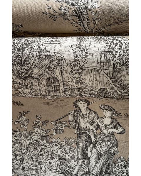 Toile Taupe Fabric