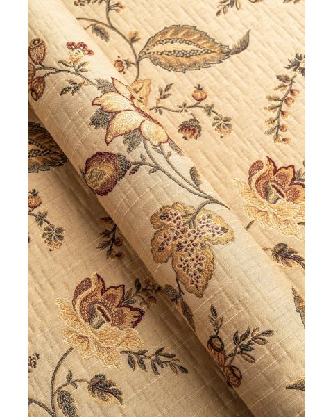 Rustico Gold Floral Fabric