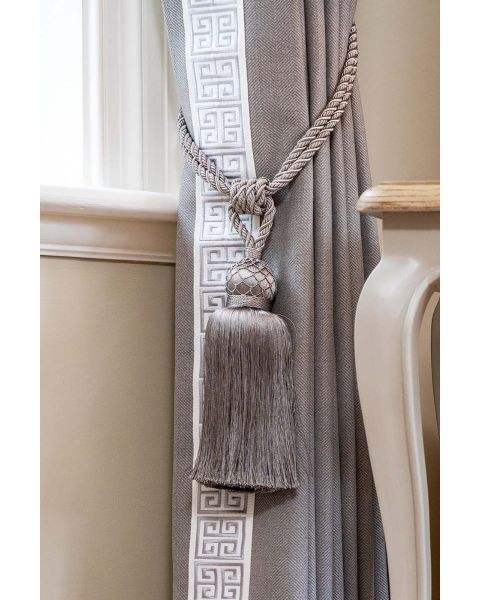 Marle Grey Herringbone + Lille Grey/White Braid