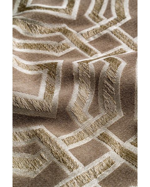 Bexley Taupe Geometric Fabric