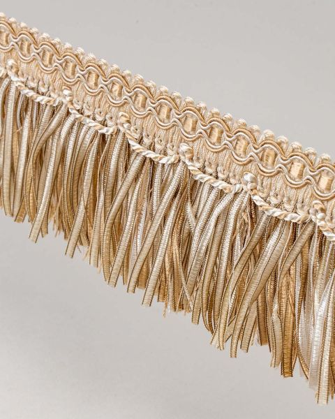 Cream Gold Ribbon Fringe
