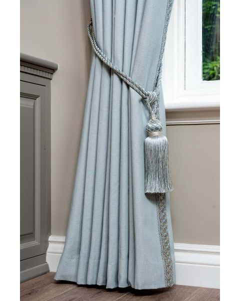 Natural Herringbone Two-Tone Duckegg + Bordeaux  Duckegg Braid