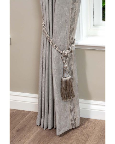 Marela Herringbone Two Tone Grey + Lyon Greige Braid