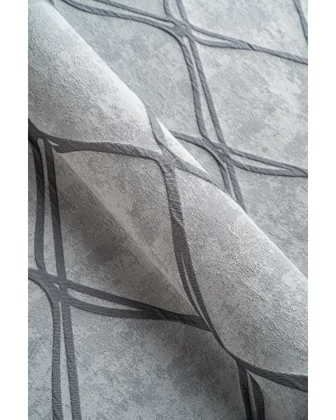 Inca Grey Trellis Fabric