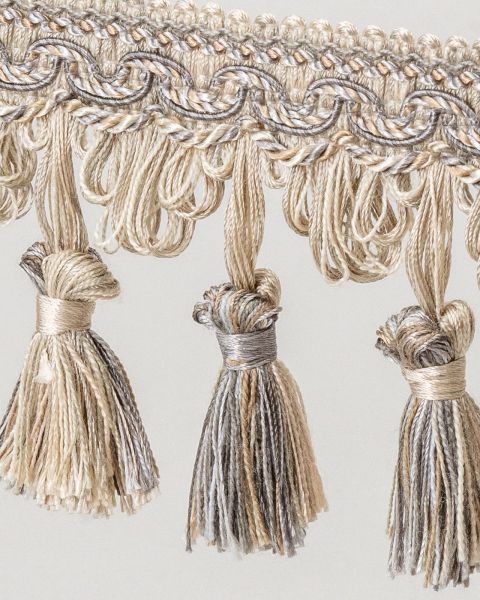 Limoges Greige Hand-Tied Fringe