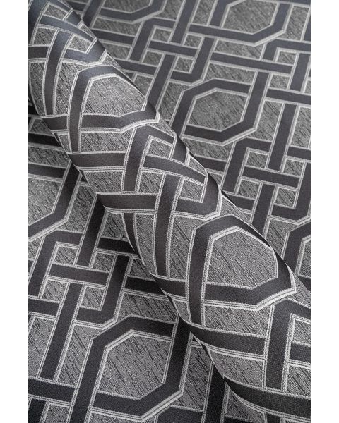 Oslo Navy Geometric Fabric