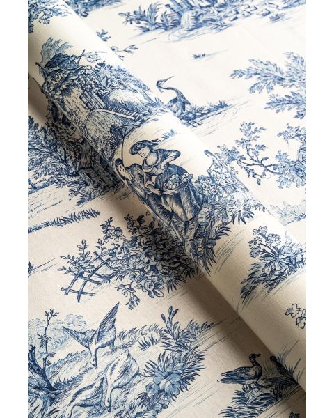 Toile Blue Fabric
