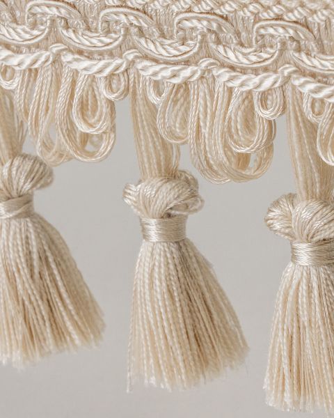 Limoges Cream Hand-Tied Fringe