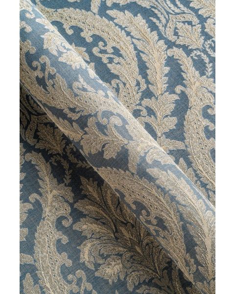 Bexley Blue Damask Fabric