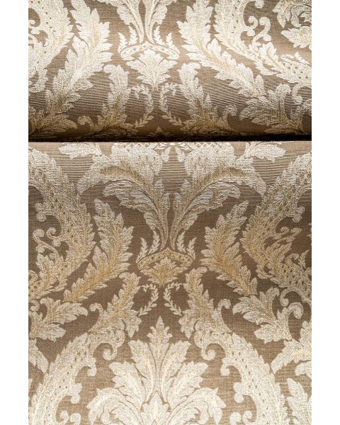 Bexley Taupe Damask Fabric
