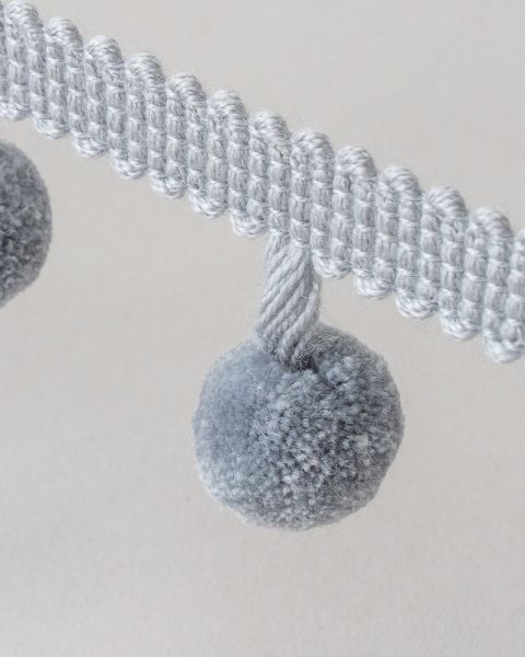 Grey/Blue Pom Poms