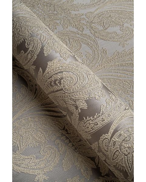 Ascot Steel Paisley Fabric
